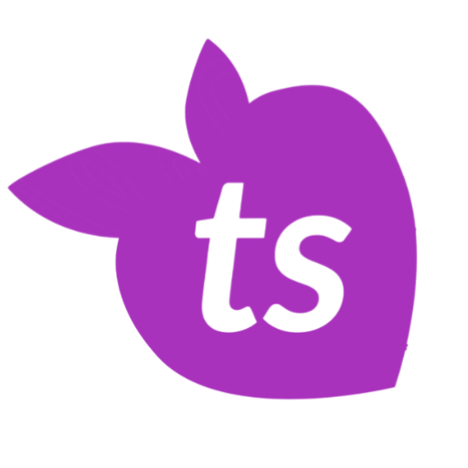 Purple logo with 'ts' initials on a white background by tsgabrielle 