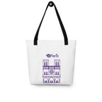 tsgabrielle® • Parigi - Cattedrale di Notre-Dame • Borsa tote • Bianca • 39 x 39 cm