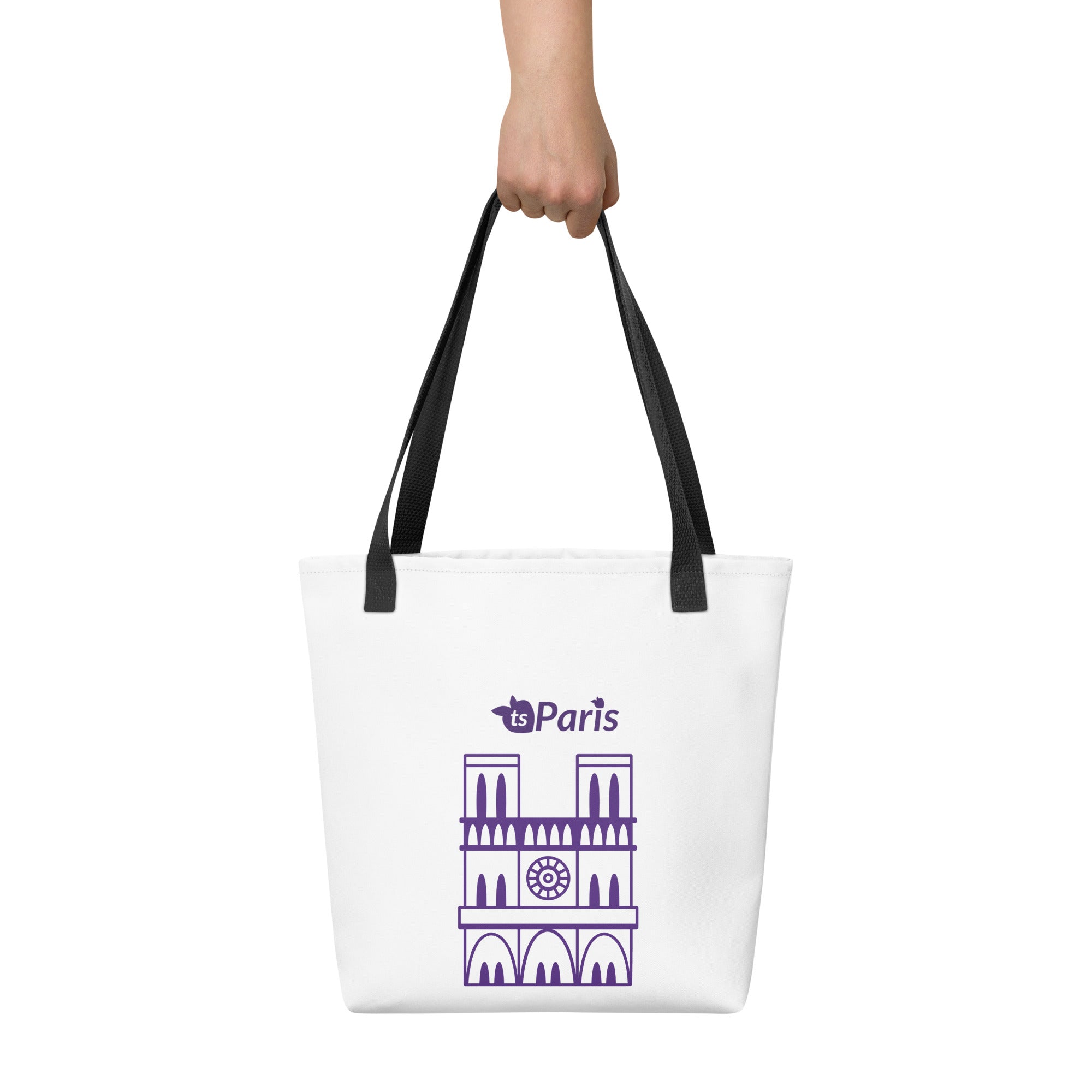 tsgabrielle® • Parigi - Cattedrale di Notre-Dame • Borsa tote • Bianca • 39 x 39 cm