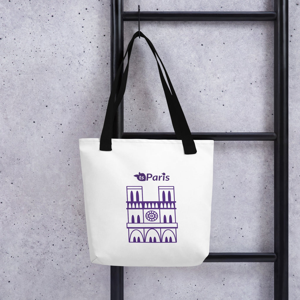 tsgabrielle® • Parigi - Cattedrale di Notre-Dame • Borsa tote • Bianca • 39 x 39 cm