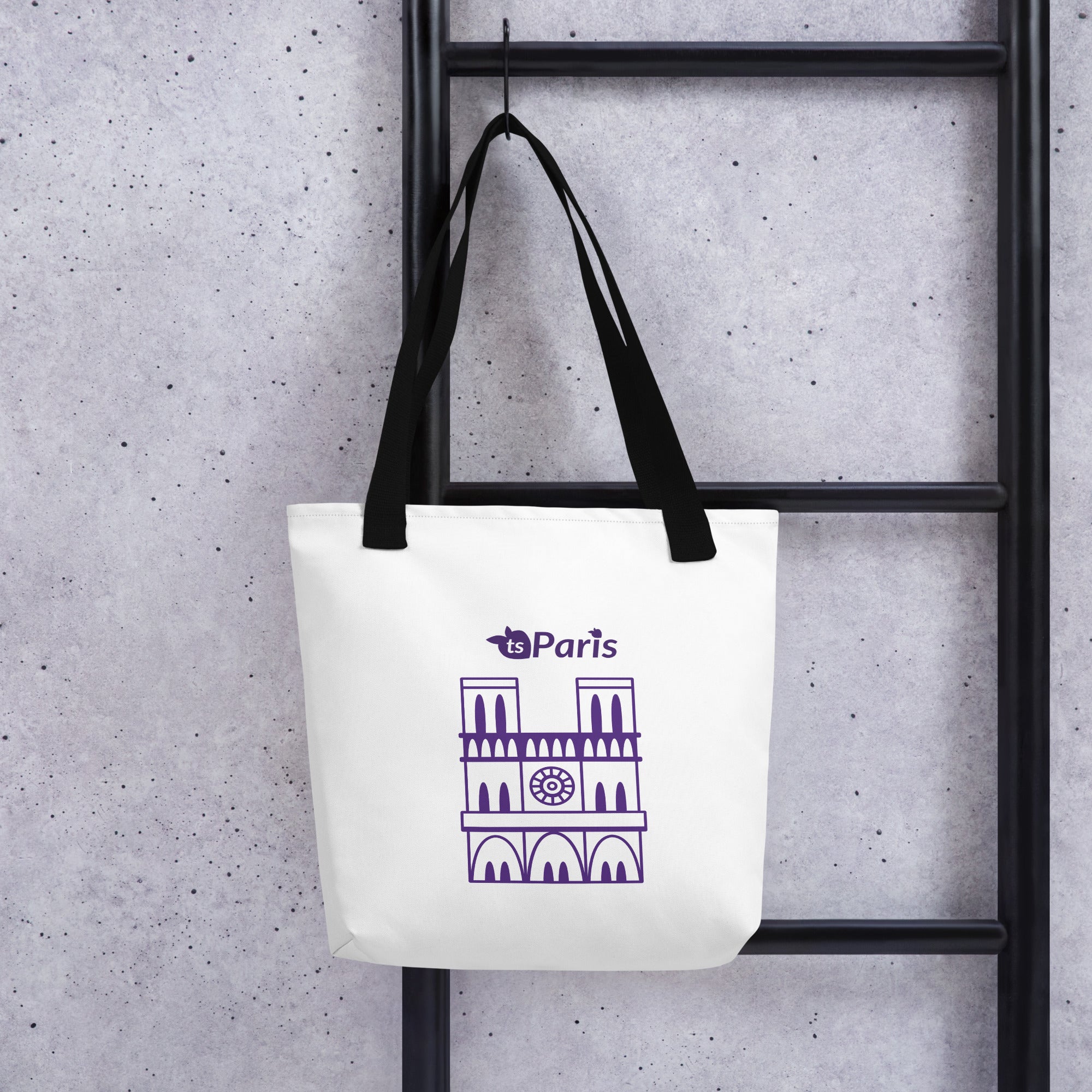 tsgabrielle® • Parigi - Cattedrale di Notre-Dame • Borsa tote • Bianca • 39 x 39 cm