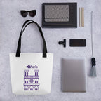 tsgabrielle® • Parigi - Cattedrale di Notre-Dame • Borsa tote • Bianca • 39 x 39 cm