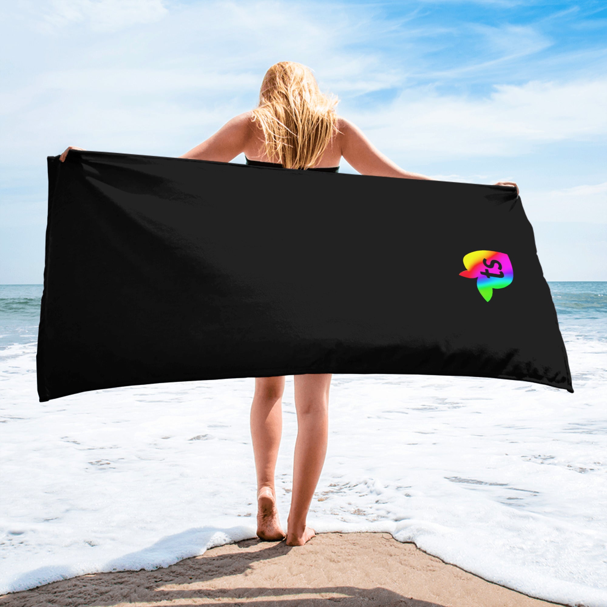 tsgabrielle® • 🌈Pride 25 • Towel • Black • 30" x 60"