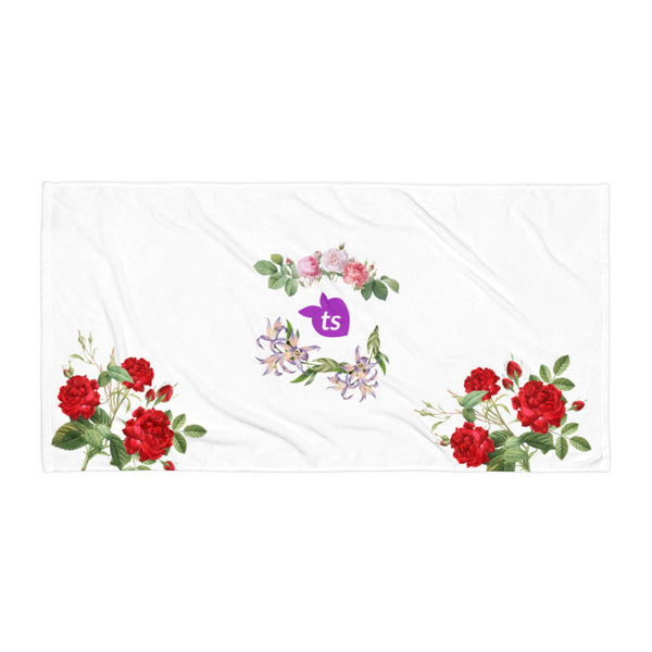 tsgabrielle® • TransFLOWer • Bath Towel • White • 30"x60 • White