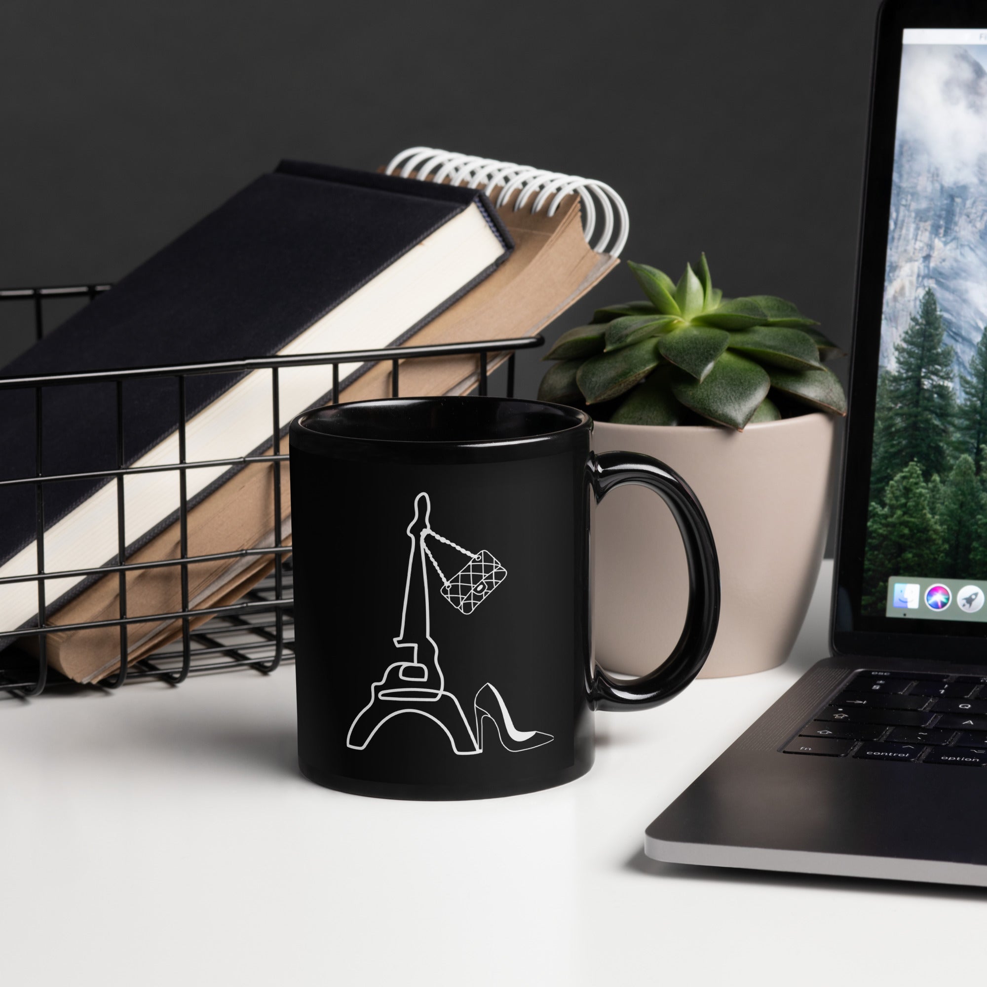 tsgabrielle® • Paris • Glossy Mug • Black • Ceramic • 2 Sizes