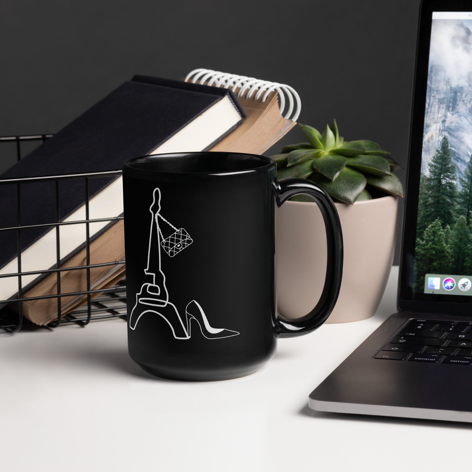 tsgabrielle® • Paris • Glossy Mug • Black • Ceramic • 2 Sizes
