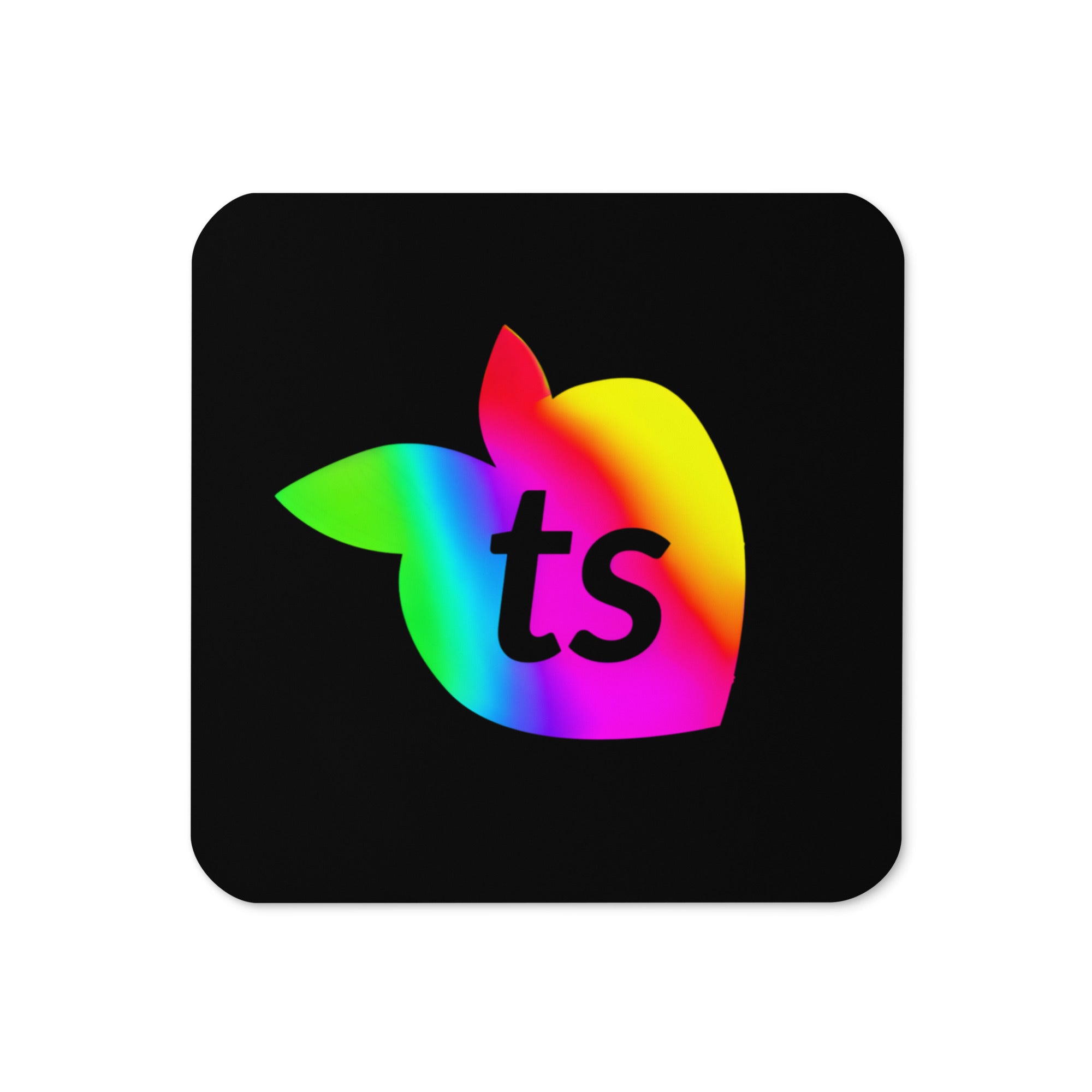 tsgabrielle® • 🌈Pride 25 • Cork-Back Coaster • Black