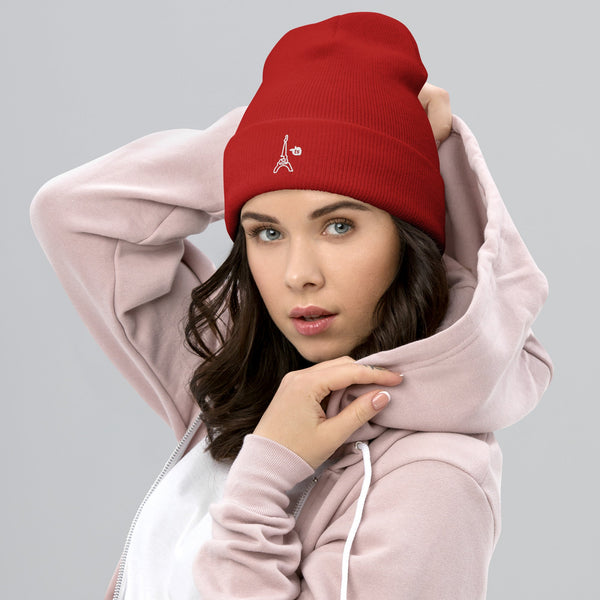 tsgabrielle® • Paris - La Tour Eiffel • Cuffed Beanie Red • Red •