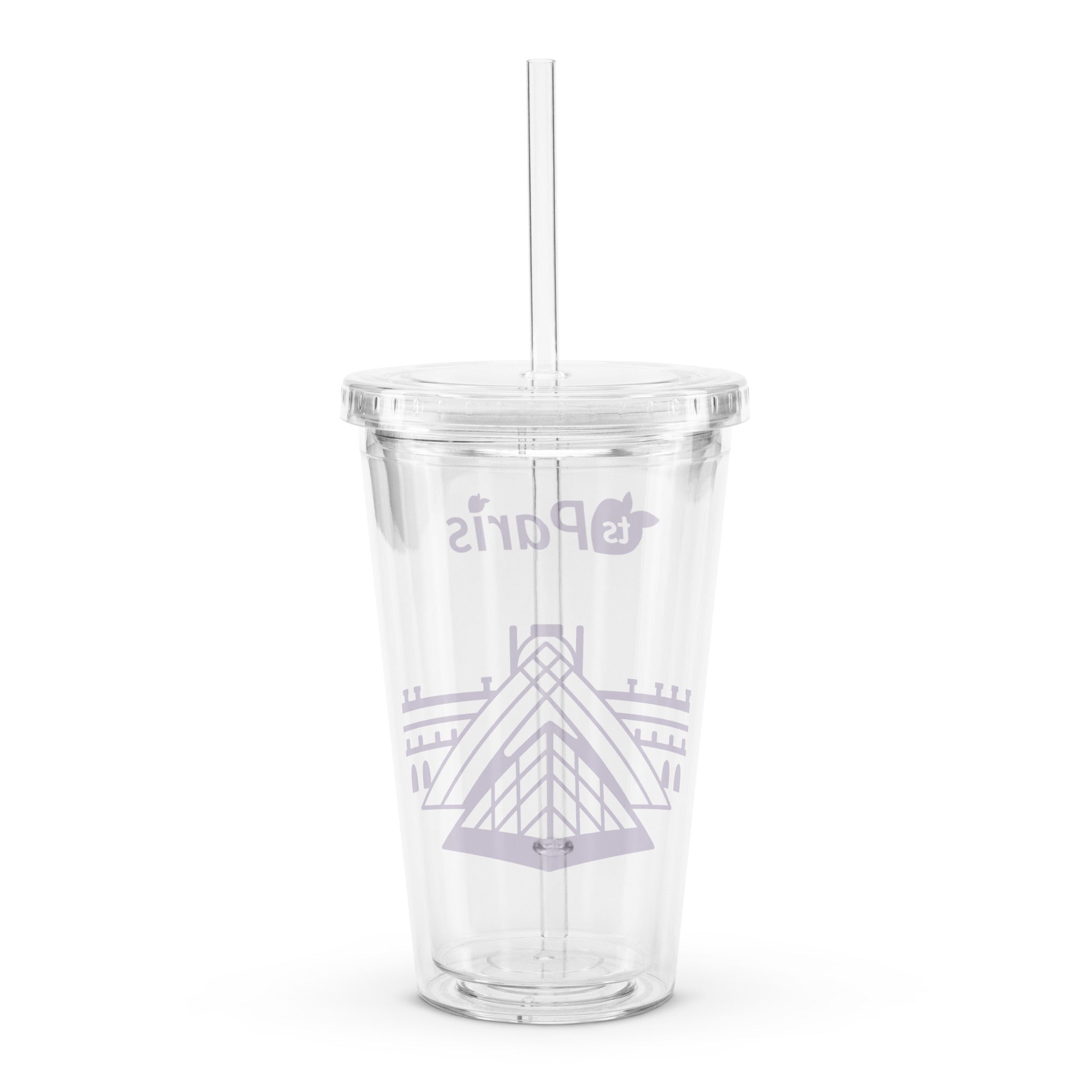 tsgabrielle® • Parigi - La Piramide del Louvre • Bicchiere di plastica • Trasparente • 590 ml