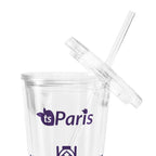 tsgabrielle® • Parigi - La Piramide del Louvre • Bicchiere di plastica • Trasparente • 590 ml