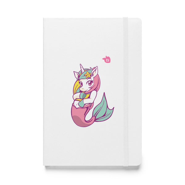JournalBook® by tsgabrielle® • Unicorn - Lunabelle • Hardcover Bound Notebook • White • white
