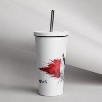 tsgabrielle® • Paris - Napoleon Bonaparte • Tumbler • Stainless Steel • White • 20 oz