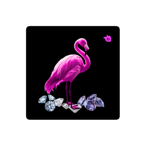 tsgabrielle® • Flamant 🦩 Rose • Bubble-Free Stickers • Purple • 3 Sizes • 4″×4″ Black Permanent