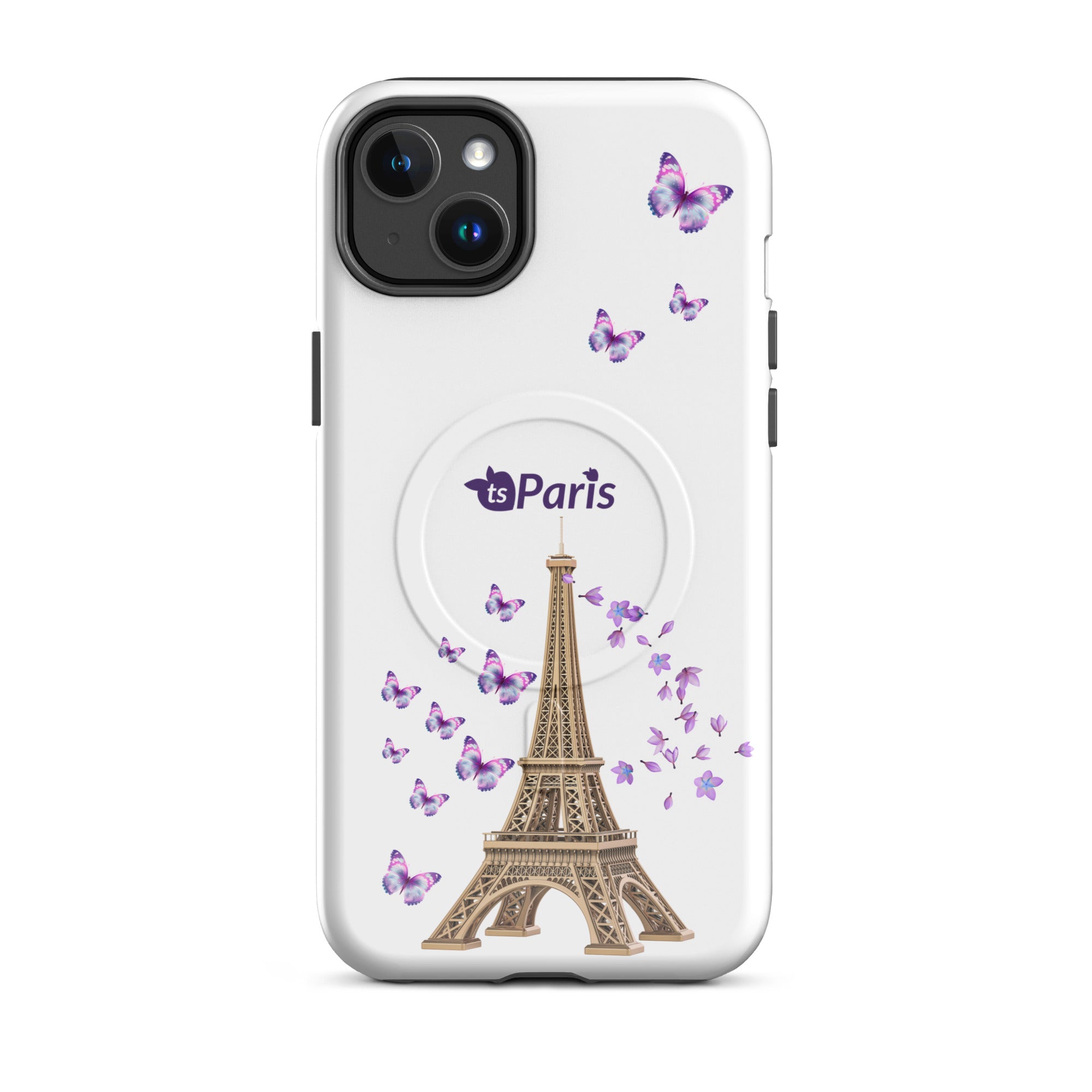 tsgabrielle® • Paris - La Tour Eiffel • Tough Case Compatible with iPhone® • MagSafe® • Latest Models • iPhone 14 Plus White Back cover