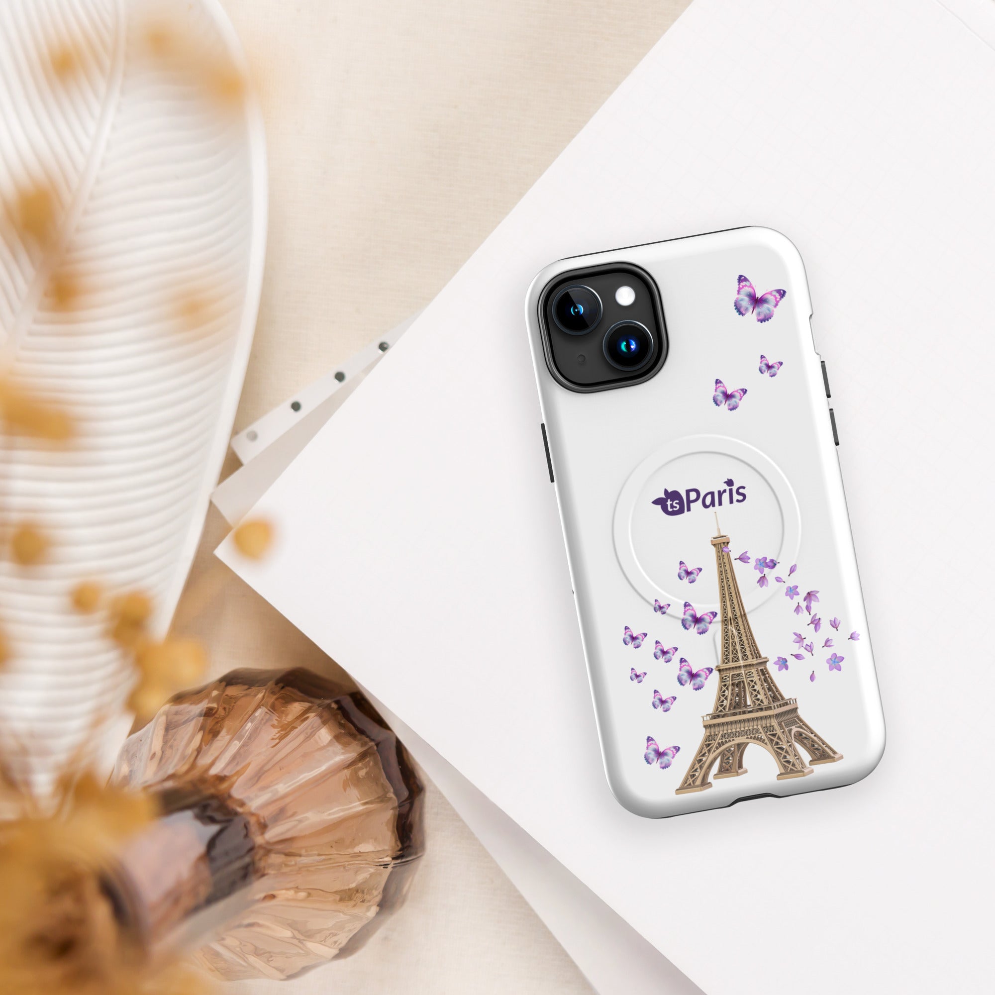 tsgabrielle® • Paris - La Tour Eiffel • Tough Case Compatible with iPhone® • MagSafe® • Latest Models •