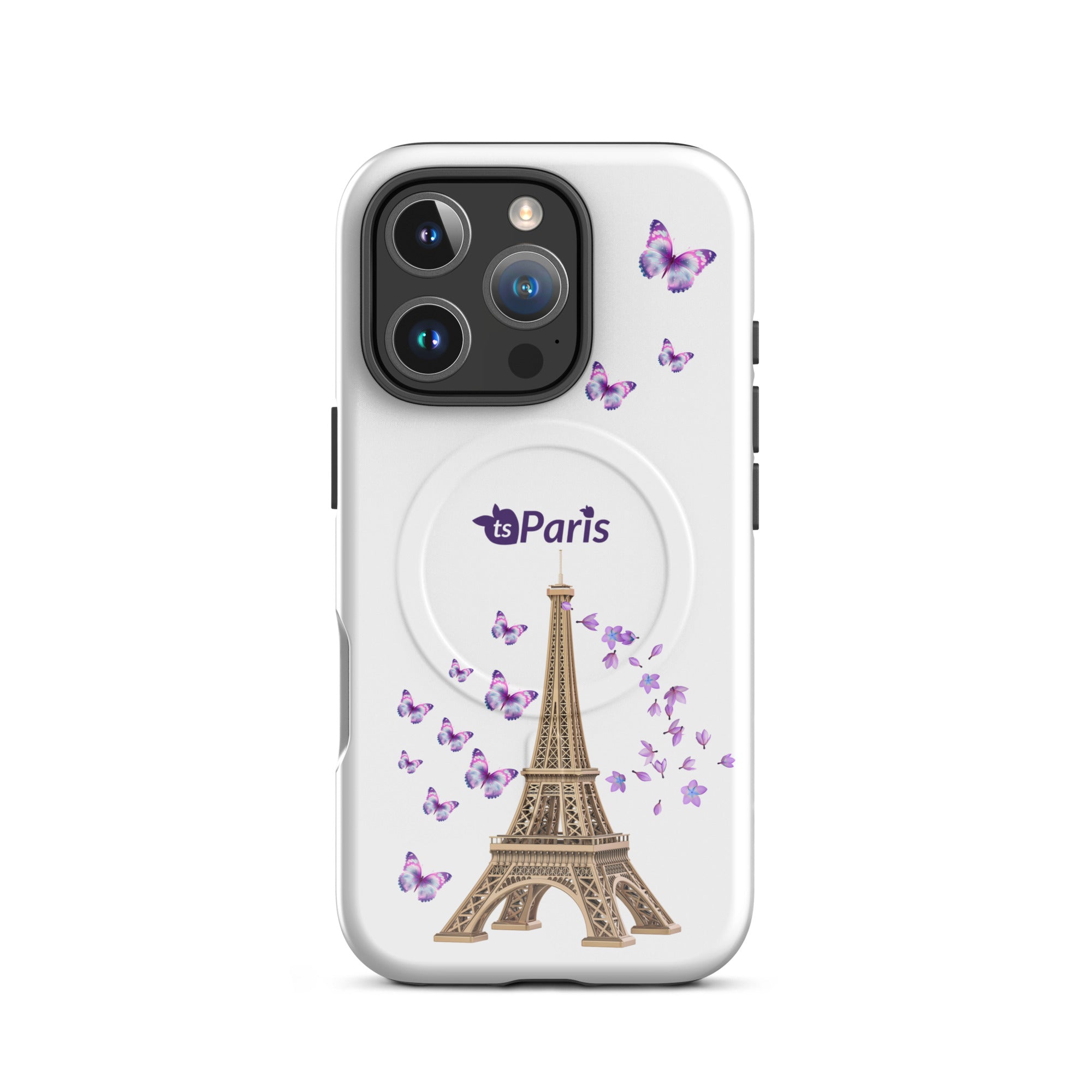 tsgabrielle® • Paris - La Tour Eiffel • Tough Case Compatible with iPhone® • MagSafe® • Latest Models • iPhone 16 Pro White Back cover