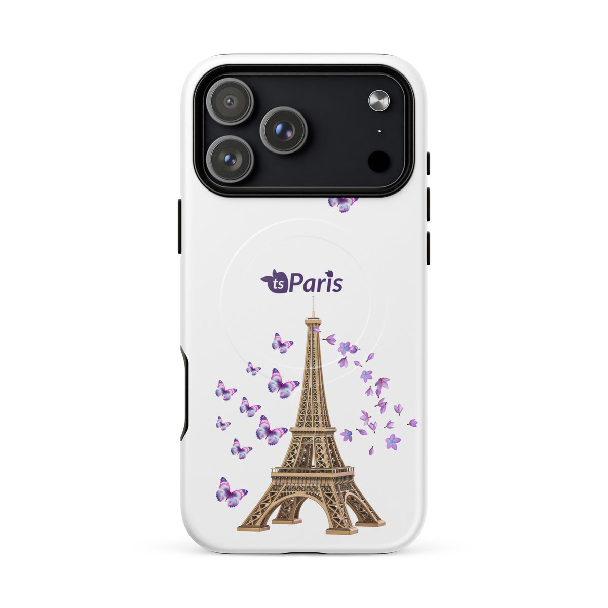 tsgabrielle® • Paris - La Tour Eiffel • Tough Case Compatible with iPhone® • MagSafe® • Latest Models • iPhone 17 Pro Max White Back cover