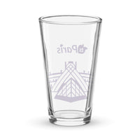 tsgabrielle® • Paris - The Louvre Pyramid • Shaker Pint Glass • 16 oz