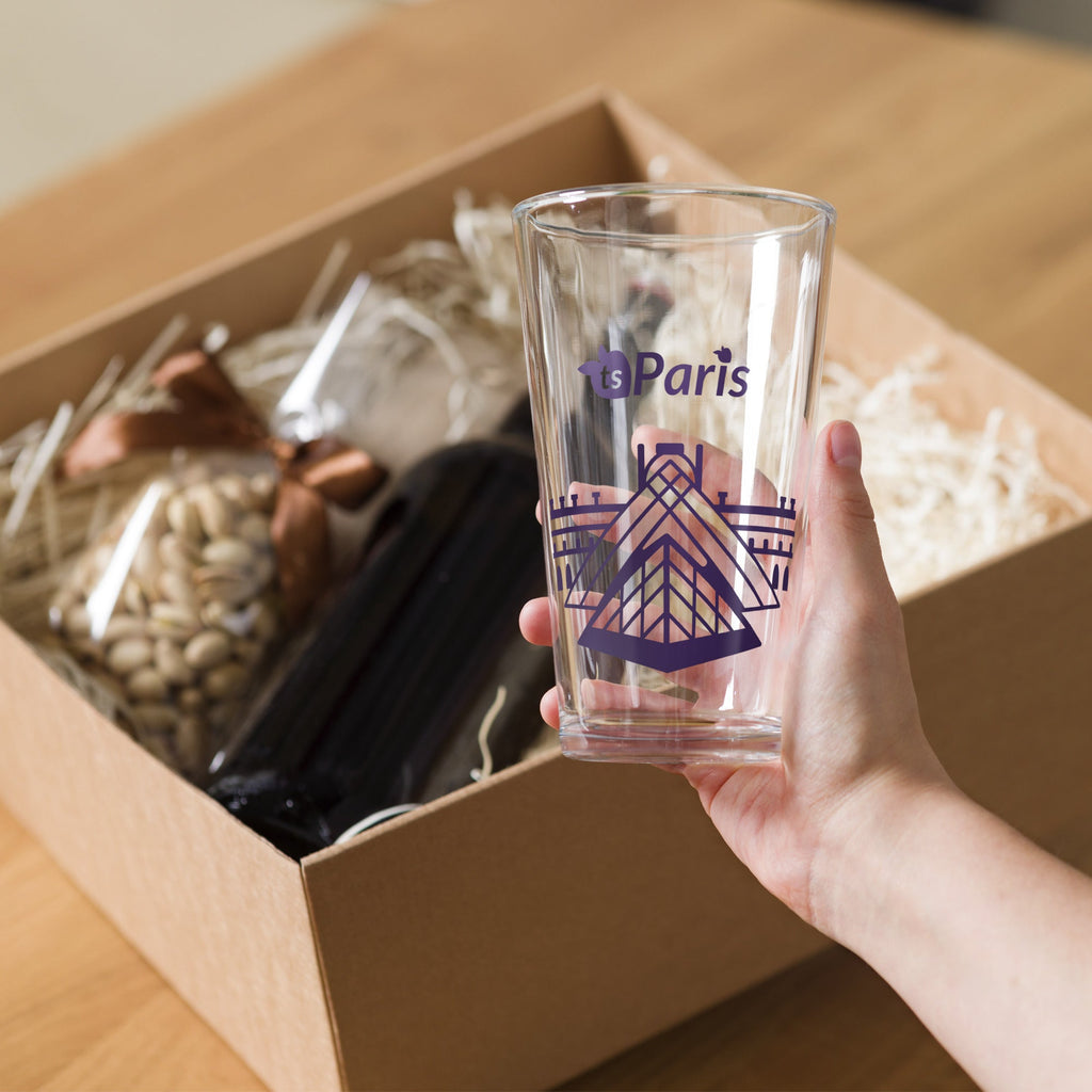 tsgabrielle® • Paris - The Louvre Pyramid • Shaker Pint Glass • 473 ml