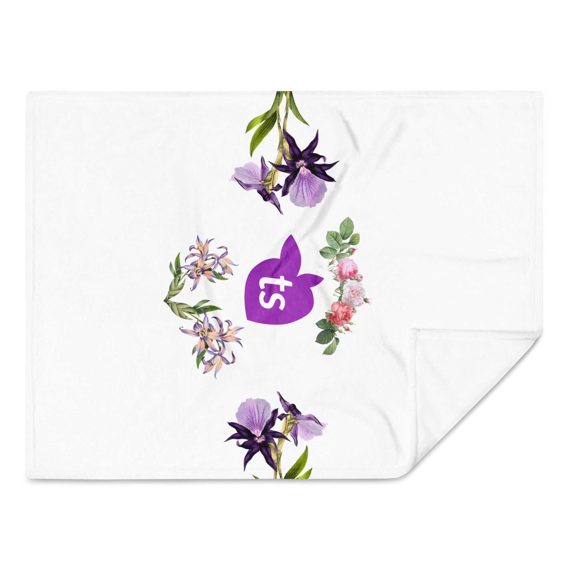 tsgabrielle® • TransFLOWer • Throw Blanket • White • 3 Sizes •