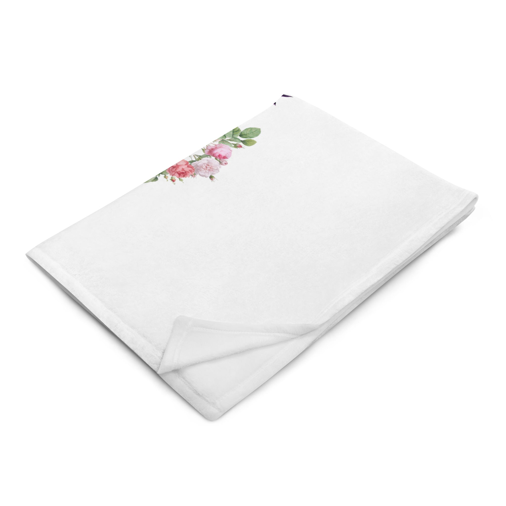 tsgabrielle® • TransFLOWer • Throw Blanket • White • 3 Sizes •