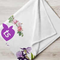 tsgabrielle® • TransFLOWer • Throw Blanket • White • 3 Sizes • 30″×40″ White Polyester