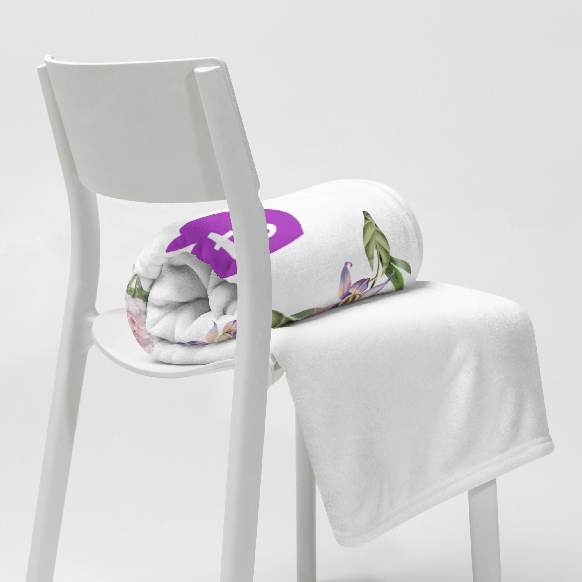 tsgabrielle® • TransFLOWer • Throw Blanket • White • 3 Sizes •