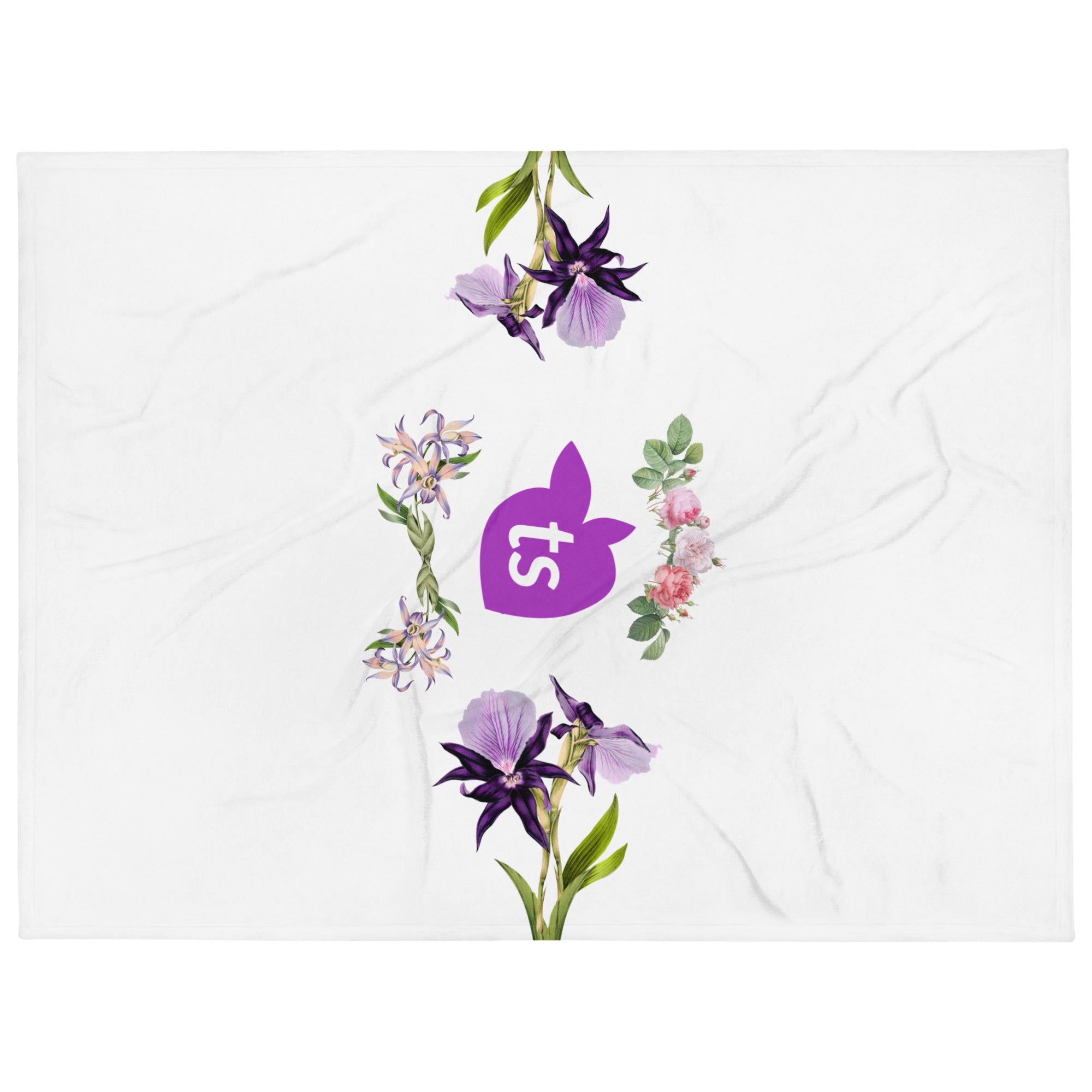 tsgabrielle® • TransFLOWer • Throw Blanket • White • 3 Sizes •
