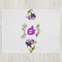 tsgabrielle® • TransFLOWer • Throw Blanket • White • 3 Sizes •