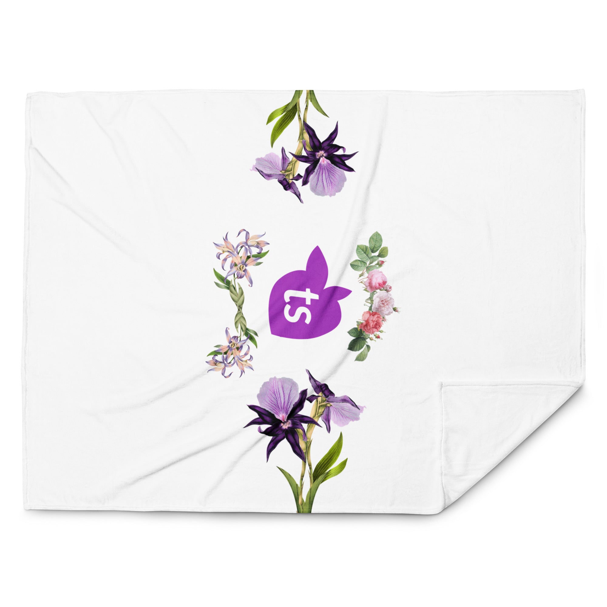 tsgabrielle® • TransFLOWer • Throw Blanket • White • 3 Sizes •