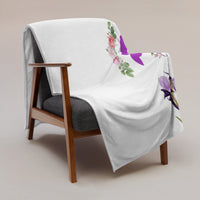 tsgabrielle® • TransFLOWer • Throw Blanket • White • 3 Sizes •