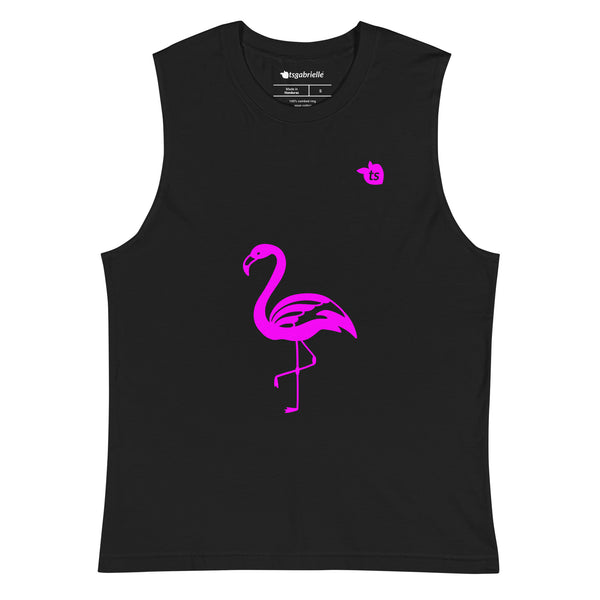 tsgabrielle® • For Him 👔 • Flamant 🦩 Rose • Muscle Shirt • Black • Black Cotton