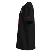 tsgabrielle® • For Her 👗 • Flamant 🦩 Rose • T-Shirt • Black • 100% Organic Cotton •