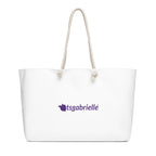 tsgabrielle® • Parigi - Arco di Trionfo • Borsa da weekend oversize • Bianca