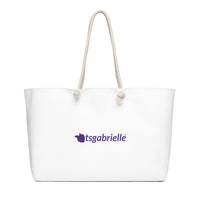 tsgabrielle® • Paris - Arc de Triomphe • Oversized Weekender Bag • White