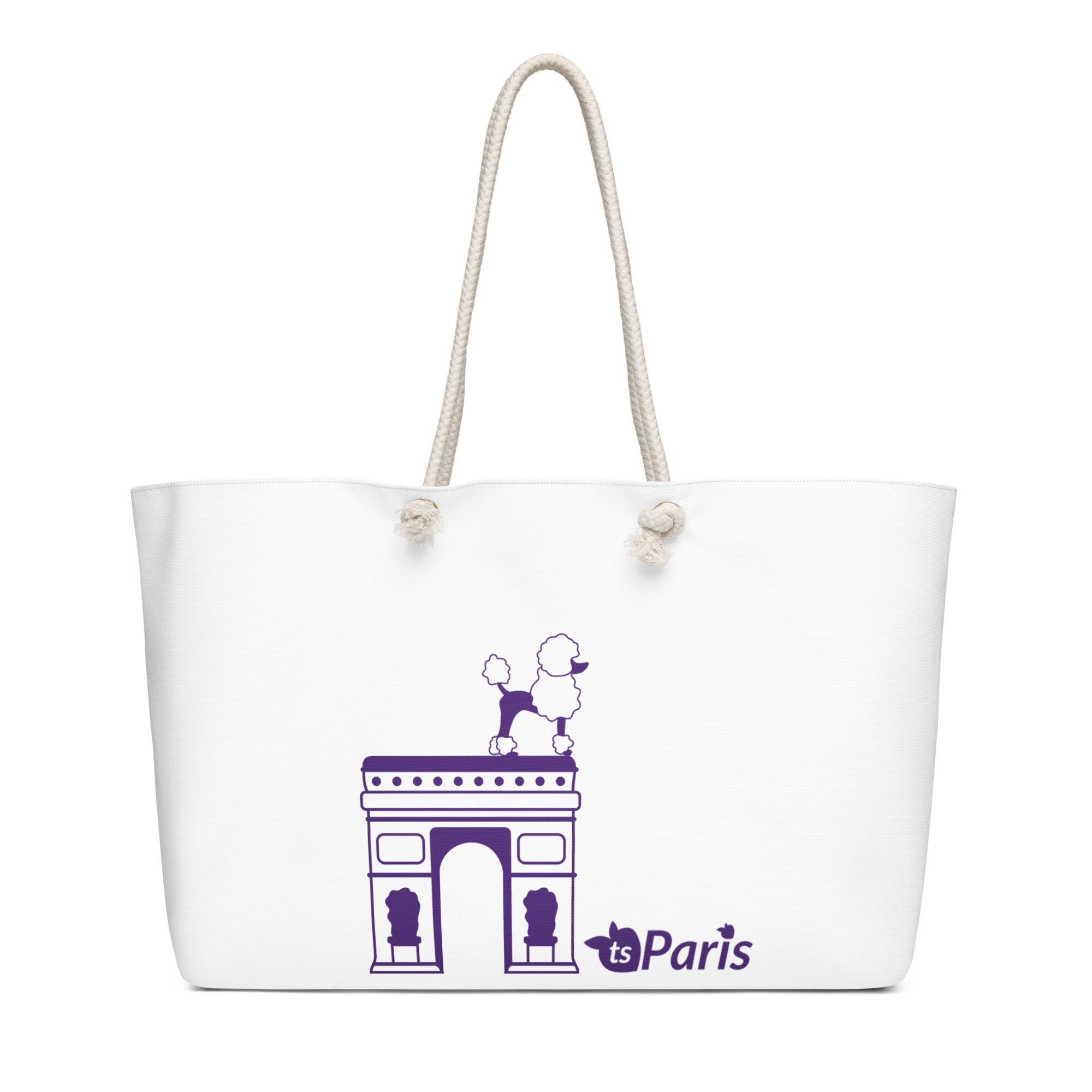 tsgabrielle® • Parigi - Arco di Trionfo • Borsa da weekend oversize • Bianca