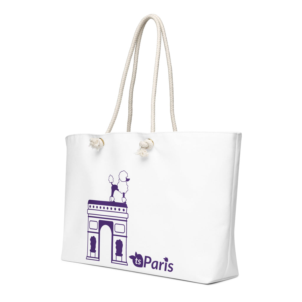 tsgabrielle® • Parigi - Arco di Trionfo • Borsa da weekend oversize • Bianca