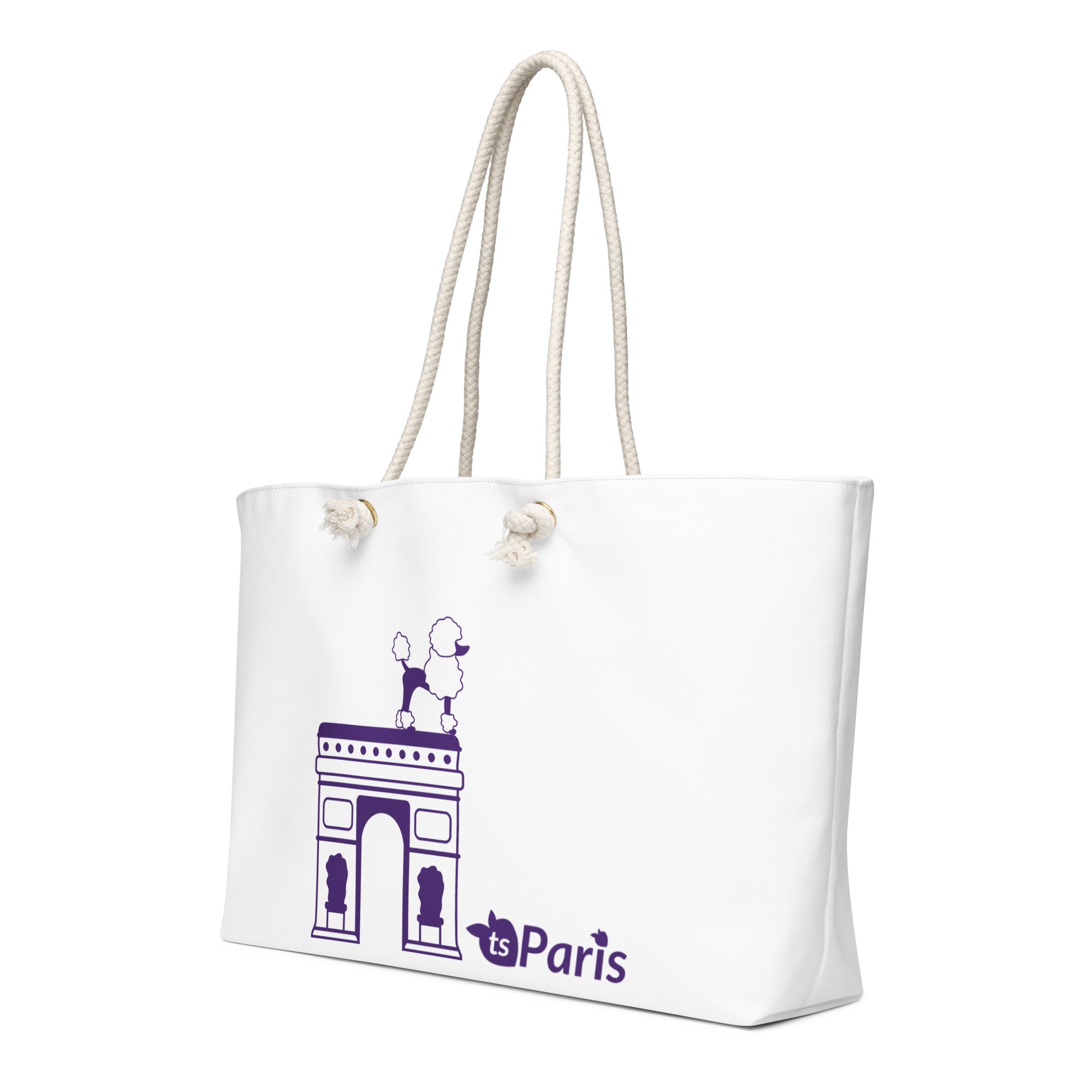 tsgabrielle® • Parigi - Arco di Trionfo • Borsa da weekend oversize • Bianca