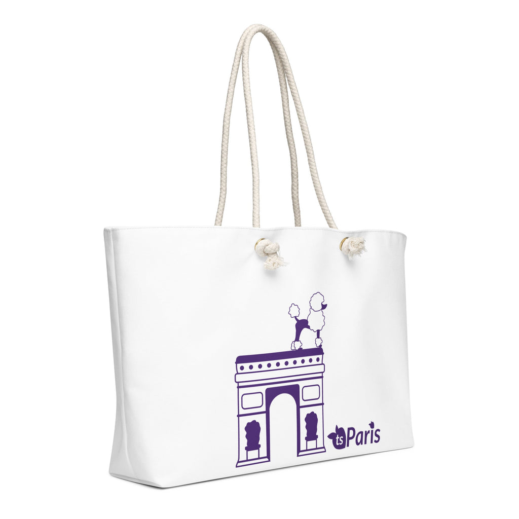 tsgabrielle® • Parigi - Arco di Trionfo • Borsa da weekend oversize • Bianca