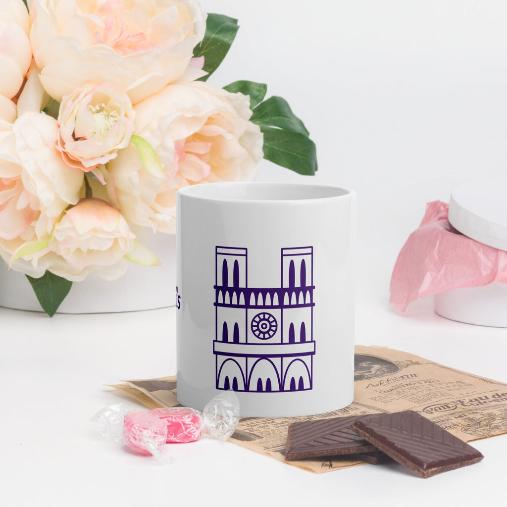 tsgabrielle® • Parigi - Cattedrale di Notre-Dame • Tazza lucida • Bianca • Ceramica • 3 misure