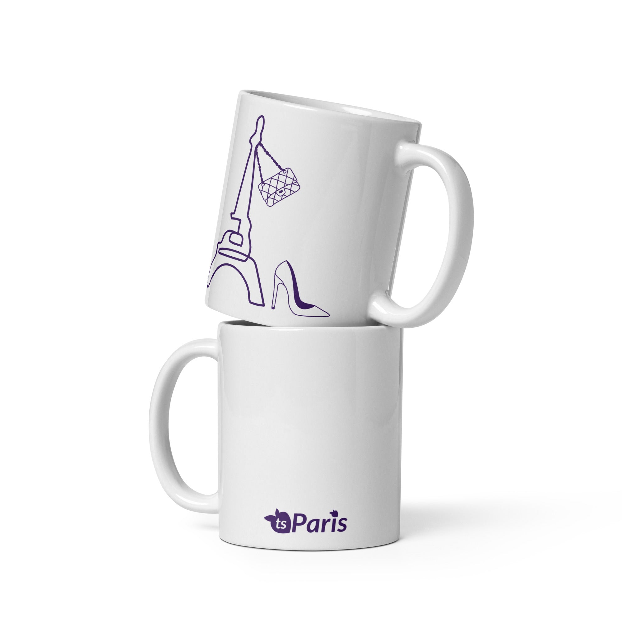 tsgabrielle® • Paris - La Tour Eiffel • Tazza lucida • Bianca • Ceramica • 325 ml