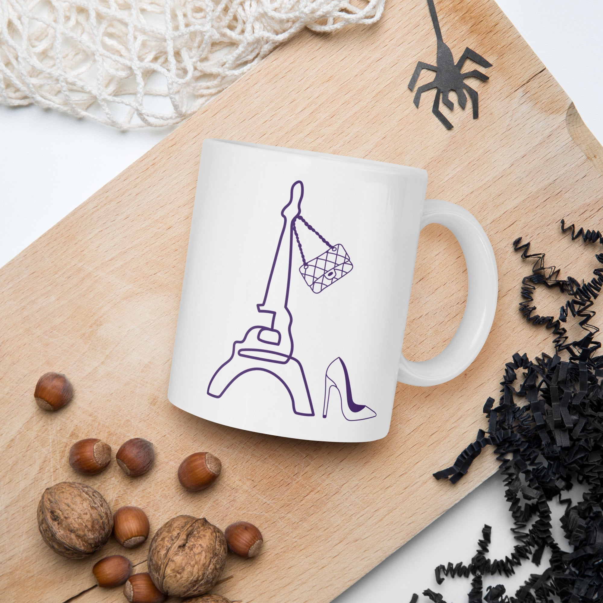 tsgabrielle® • Paris - La Tour Eiffel • Tazza lucida • Bianca • Ceramica • 325 ml