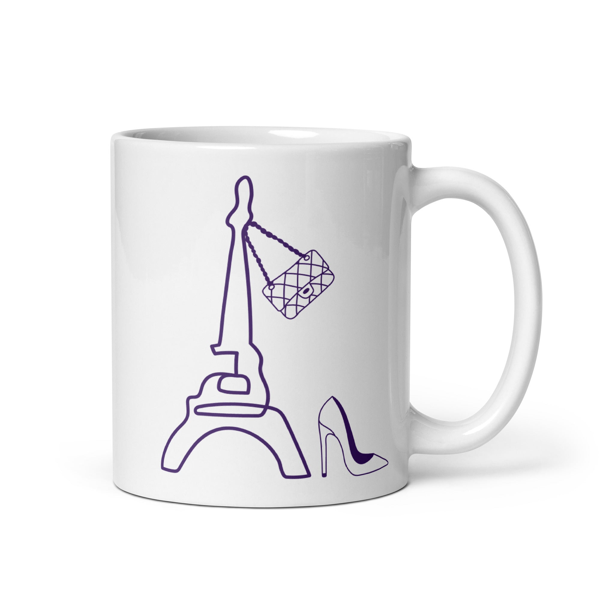 tsgabrielle® • Paris - La Tour Eiffel • Tazza lucida • Bianca • Ceramica • 325 ml