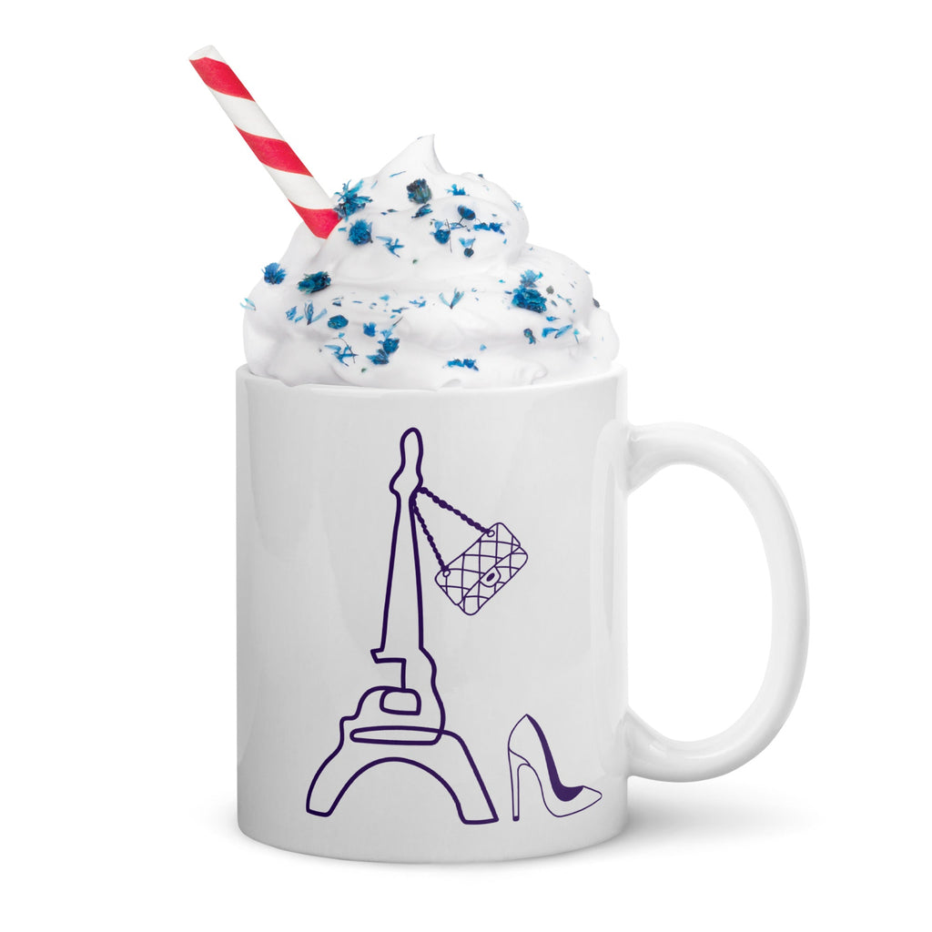 tsgabrielle® • Paris - La Tour Eiffel • Tazza lucida • Bianca • Ceramica • 325 ml
