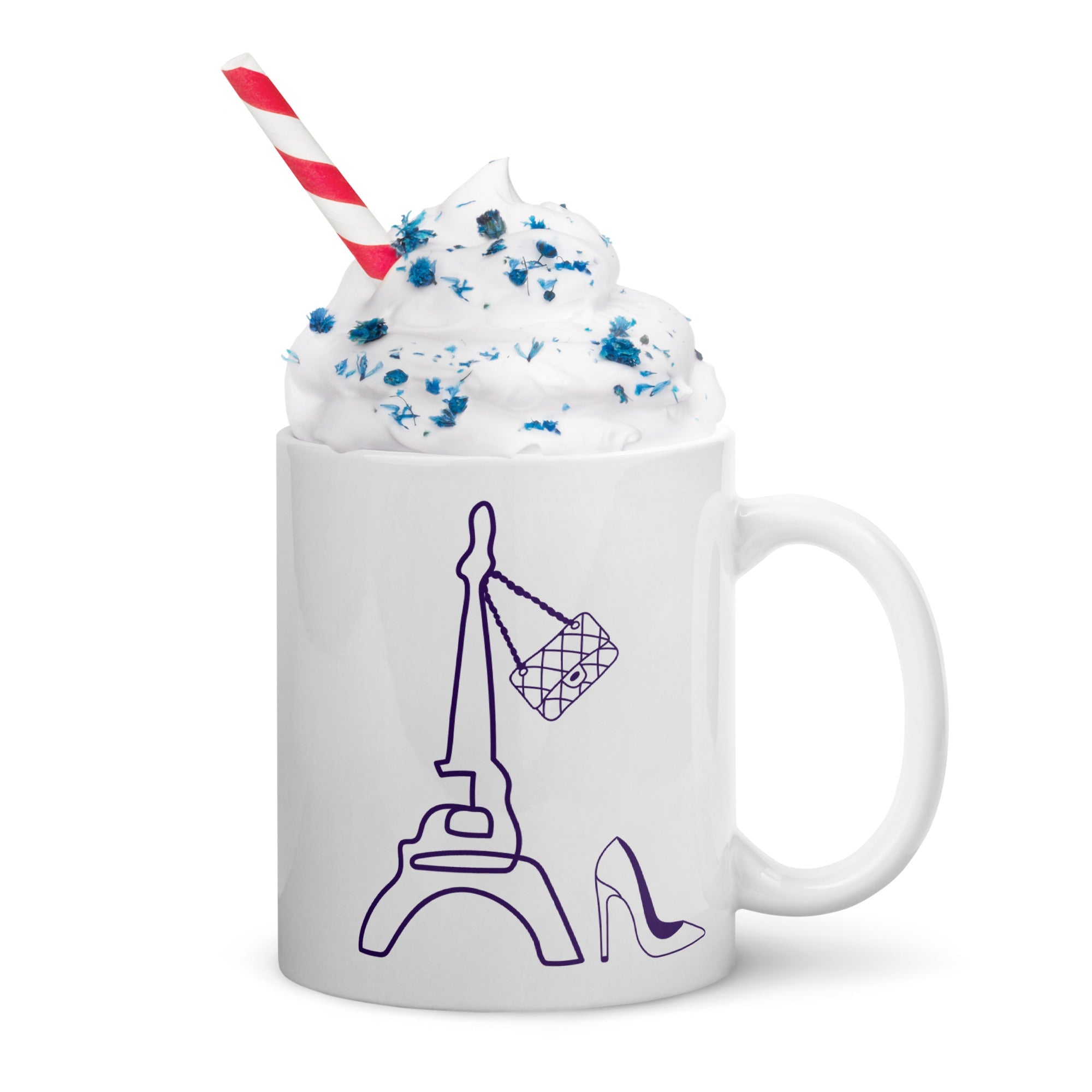 tsgabrielle® • Paris - La Tour Eiffel • Tazza lucida • Bianca • Ceramica • 325 ml