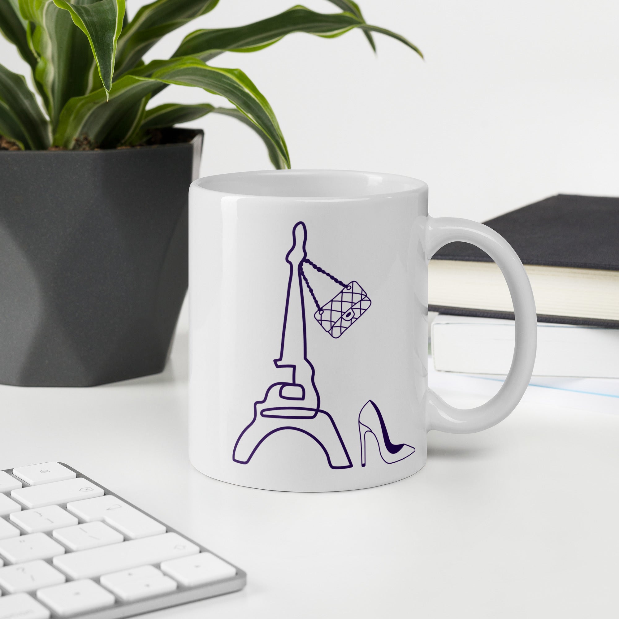 tsgabrielle® • Paris - La Tour Eiffel • Tazza lucida • Bianca • Ceramica • 325 ml