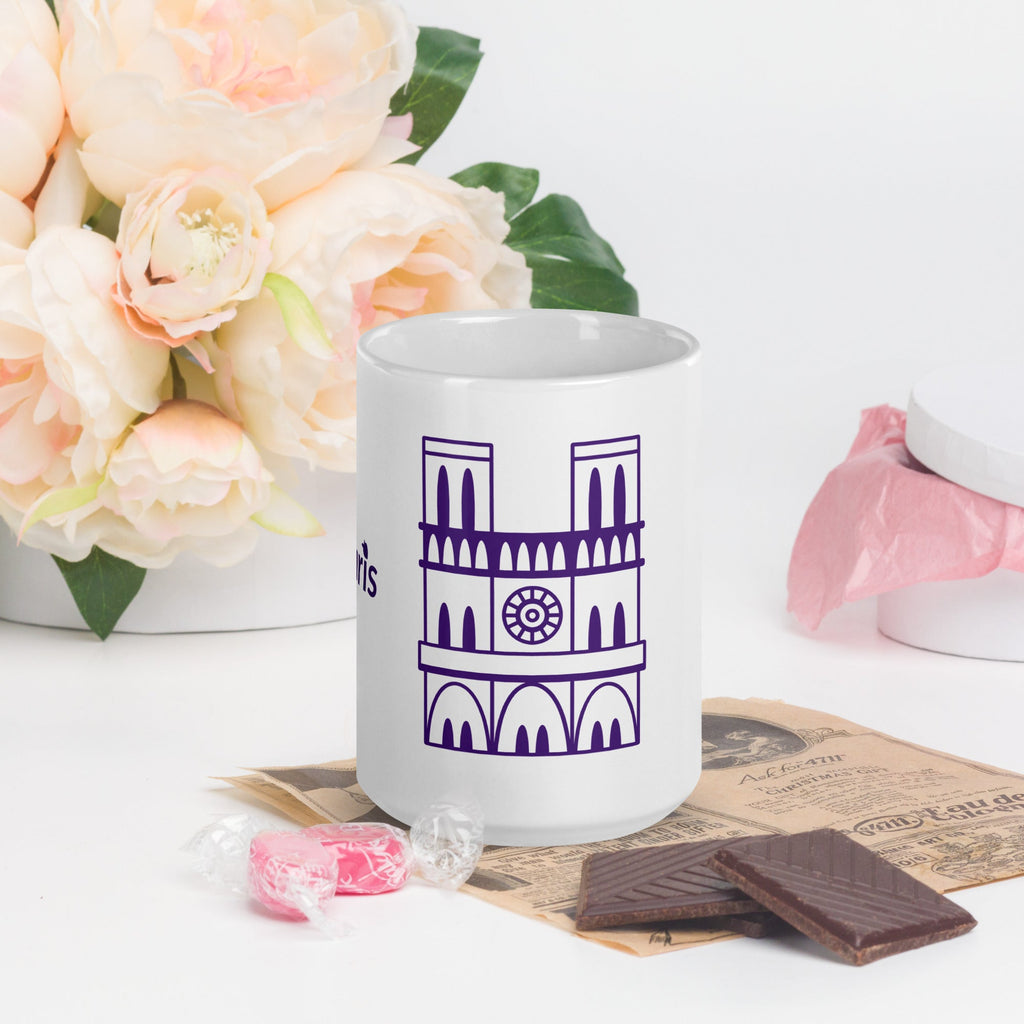 tsgabrielle® • Parigi - Cattedrale di Notre-Dame • Tazza lucida • Bianca • Ceramica • 3 misure