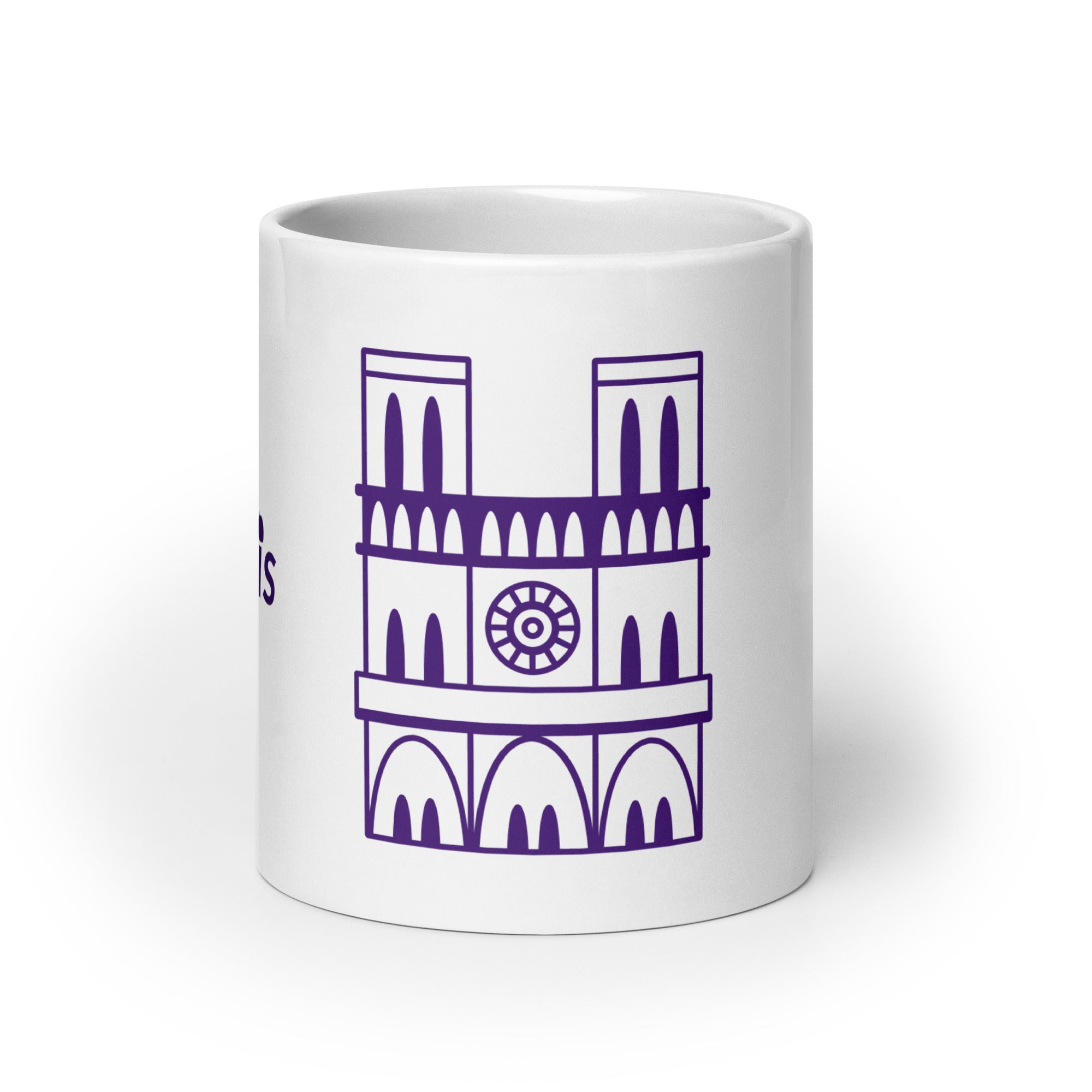 tsgabrielle® • Parigi - Cattedrale di Notre-Dame • Tazza lucida • Bianca • Ceramica • 3 misure