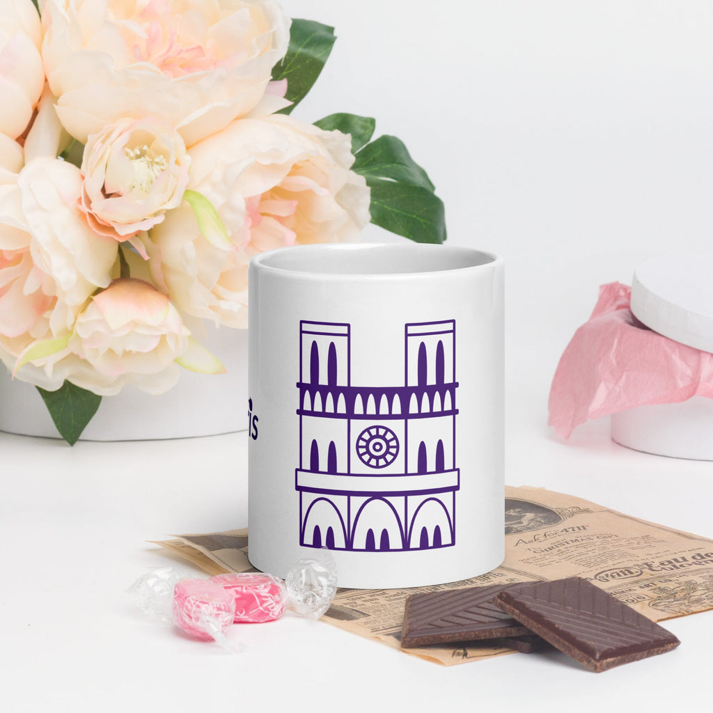 tsgabrielle® • Parigi - Cattedrale di Notre-Dame • Tazza lucida • Bianca • Ceramica • 3 misure